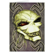 Laughing Skull Greetings Card