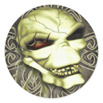 Laughing Skull Round Stickers