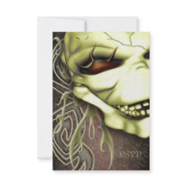 Laughing Skull RSVP Card