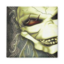 Laughing Skull Square Magnet