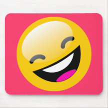 LAUGHING SMILEY FACE MOUSE MAT