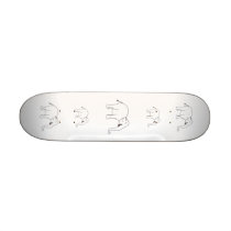 Laughing White Elephant. Skate Board