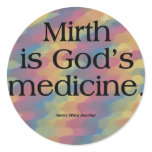 Laughter is the Best Medicine Round Sticker