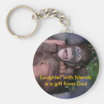 Laughter with friends keychain