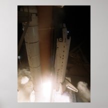 Launch of Space Shuttle Atlantis (STS-104) Poster