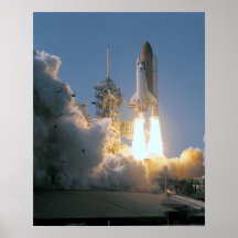 Launch of Space Shuttle Atlantis (STS-110) Poster
