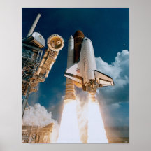 Launch of Space Shuttle Atlantis (STS-51J) Poster