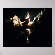 Launch of Space Shuttle Atlantis (STS-86) Poster