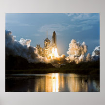 Launch of Space Shuttle Discovery (STS-64) Poster