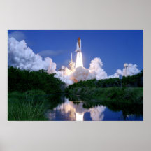 Launch of Space Shuttle Poster