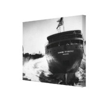 Launching of the Edmund Fitzgerald 6-8-1958 Gallery Wrap Canvas