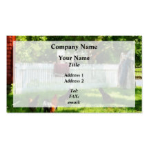 Laundry Hanging on Fence Business Cards
