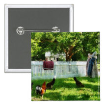 Laundry Hanging on Fence Pin