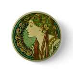 Laurel, Alphonse Mucha buttons