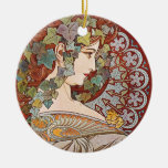 Laurel, Art Nouveau Illustration by Alphonse Mucha Ornaments