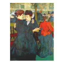 Lautrec at the moulin rouge two women waltzing post cards