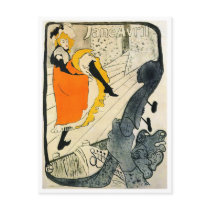 Lautrec: Jane Avril Dancing the Can-Can Postcard