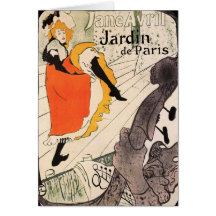 Lautrec: Jane Avril, Jardin de Paris Greeting Card