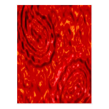 Lava Party abstract red pattern by Valxart.com Postcard