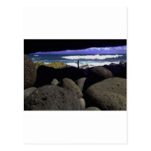 Lava Rocks And Hawaiian Ocean Post Card