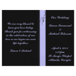 Lavendar Elegance Wedding Programs Personalized Flyer