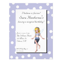 Lavendar Fairy Party Invitation