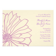 Lavender and Cream Floral Wedding Invitation