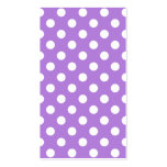 Lavender and White Polka Dots Business Card Template