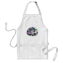 Lavender and White Stokes Asters Apron