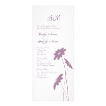 Lavender and White Wildflowers Wedding Invitation