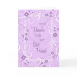 Lavender Best Friend Thank You Bridesmaid Card