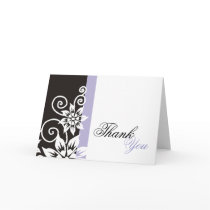 Lavender & Black Unique Thank You Cards