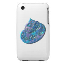 Lavender & Blue Shell iPhone 3 Case