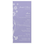 Lavender Branch Wedding Menu Card rack cards