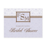 Lavender & Brown Bridal Shower Postcard