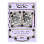 Lavender Buttons & Brackets Birth Announcement