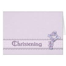 Lavender Christening Invitation Cards