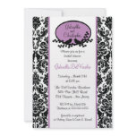 Lavender Damask Bridal Shower Invitation