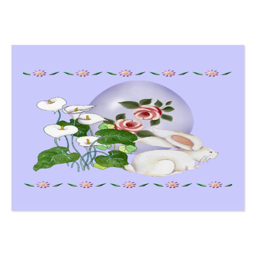 Lavender Egg and White Bunny Business Card