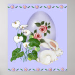 Lavender Egg and White Bunny posters
