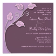 Lavender & Eggplant Wedding Invitation