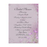 Lavender Floral Bridal Shower Invitation Post Cards