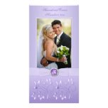 Lavender Floral Jewelled Photo Card