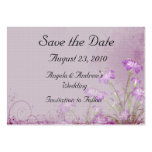 Lavender Floral Save the Date Card business cards