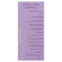 Lavender Floral Wedding Program rack cards