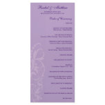 Lavender Floral Wedding Program rack cards