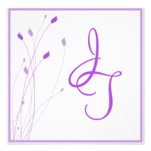 Lavender Flower Wedding Invitations