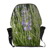 Lavender Flowers Field Commuter Bag