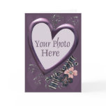 Lavender Hearts Template Cards
