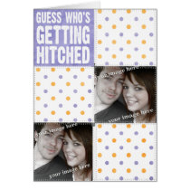 Lavender & Orange Guess Who's Getting Hitched Card cards